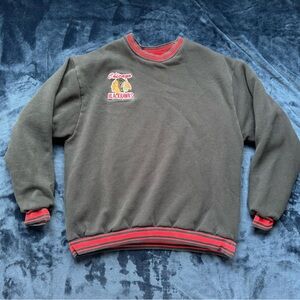 Vintage Reversible Chicago Blackhawks Thick Crewneck XL